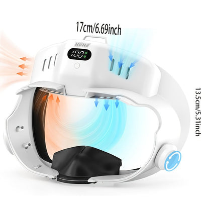 Meta Quest 3 VR Cooling Fan with Anti-Fog Face Pad - Dual Turbo 3-Speed 1000mAh Battery Breathable Face Interface Replacement