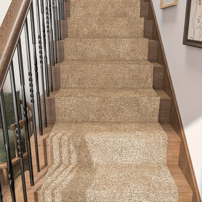 Non-Slip Runner Rug Self-Adhesive Carpet Strip Mat | Machine Washable Hallway Kitchen Stair Mat with Rubber Backing | Cat Scratch Protector Floor Covering