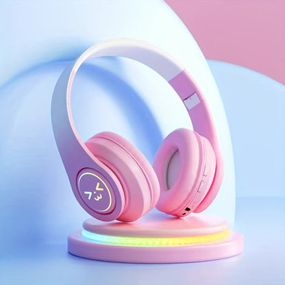 Foldable ANC Over-Ear Headphones with Bluetooth 5.3, Microphone and Four Gradient Color Hook Sets