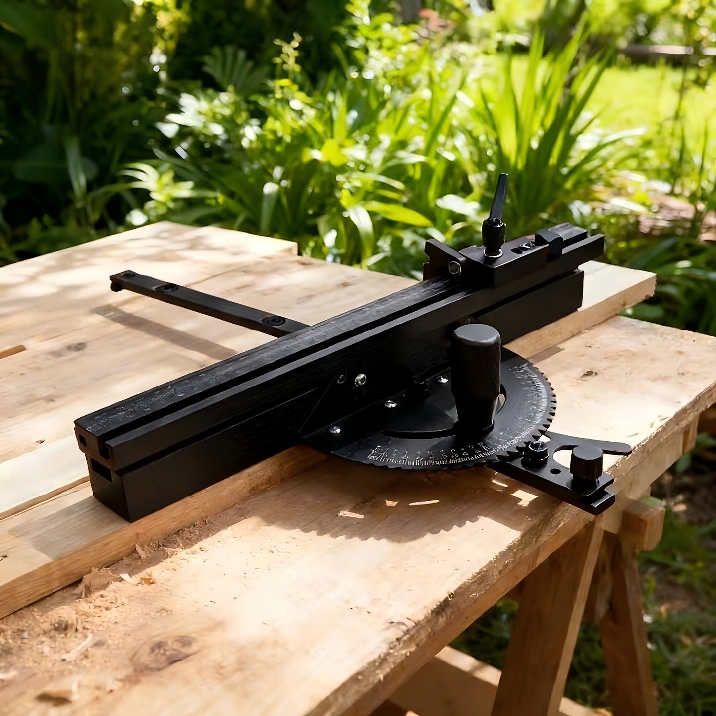 Adjustable Woodworking Miter Angle Gauge with 400 mm Fence and Black or Red Guide Rail Options
