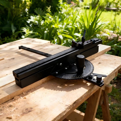 Adjustable Woodworking Miter Angle Gauge with 400 mm Fence and Black or Red Guide Rail Options