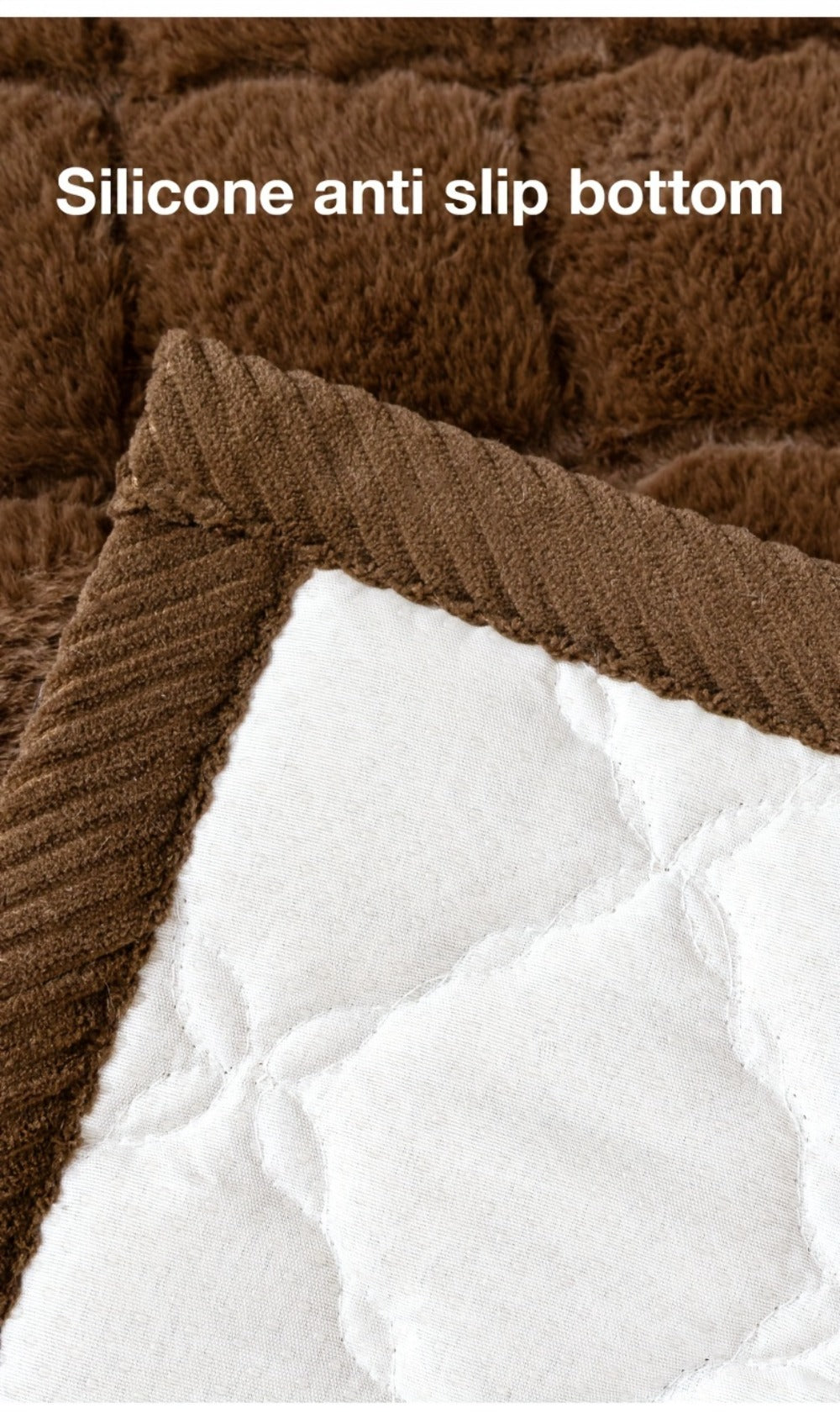 Sofa Cover Plush-Texture Cushion Panels in Pillowcase and 1, 2, 3 or 4-Seat Dimensions in Four Colors