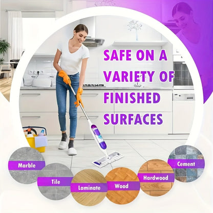 Forty-Piece PowerMop-Style Disposable Refill Pad Pack with Purple Strips and Adhesive Backing