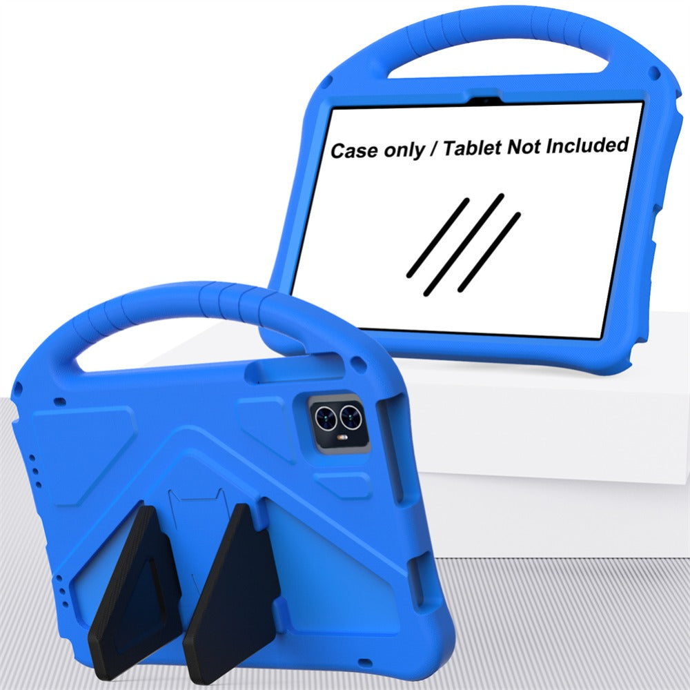 T-Mobile Revvl Tab 2 Case with Handle and Stand - Shockproof EVA PC Hybrid Shell, Heavy-Duty Kids Tablet Cover for Revvl Tab 2 5G 10.1 Inch 2025, Multi-Color: Black Blue Green Purple Red Rose