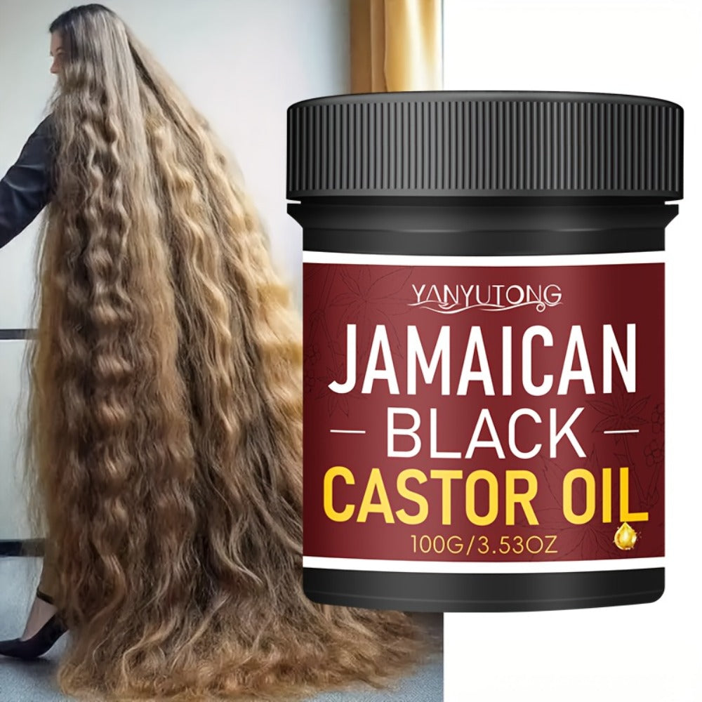 Hair Oil YANYUTONG Jamaican Black Castor 100g Red-Label Jar with Black Screw Lid for Hair and Scalp Application