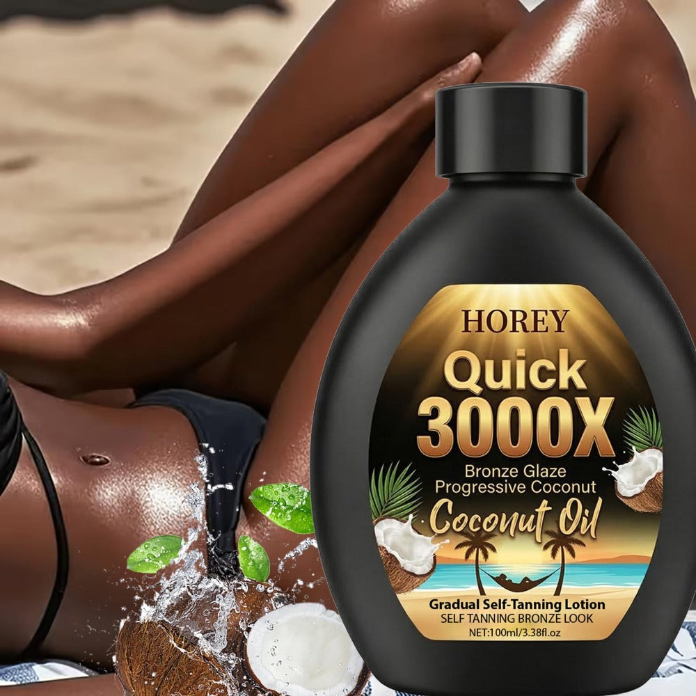 Self Tanning Lotion Coconut Extract Gradual Sunless Tanner 100ml - Natural Sun-Kissed Glow Streak-Free Moisturizing Body Lotion for Women Men All Skin Tones Year-Round Bronze Tan