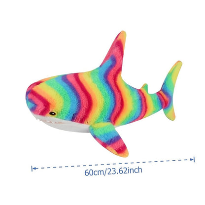 Shark Plush Stuffed Animal Mixed Colors – Cute Soft Shark Doll Couch Throw Pillow, Ocean Animal Toy Gift for Girls Kids Women Birthday Christmas Holiday