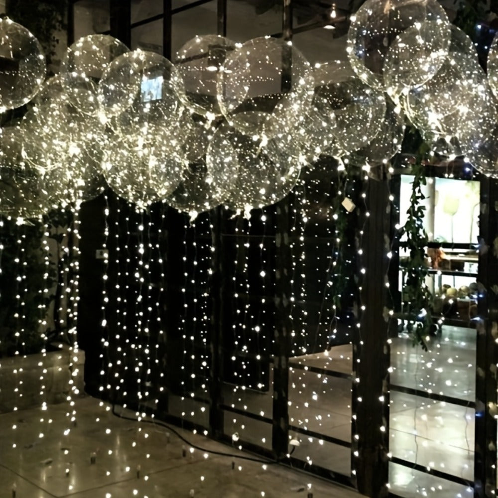 LED Light Up Bobo Balloons with LED String Lights 20pcs Party Decoration Kit – Birthday Wedding Christmas Easter Graduation Decor