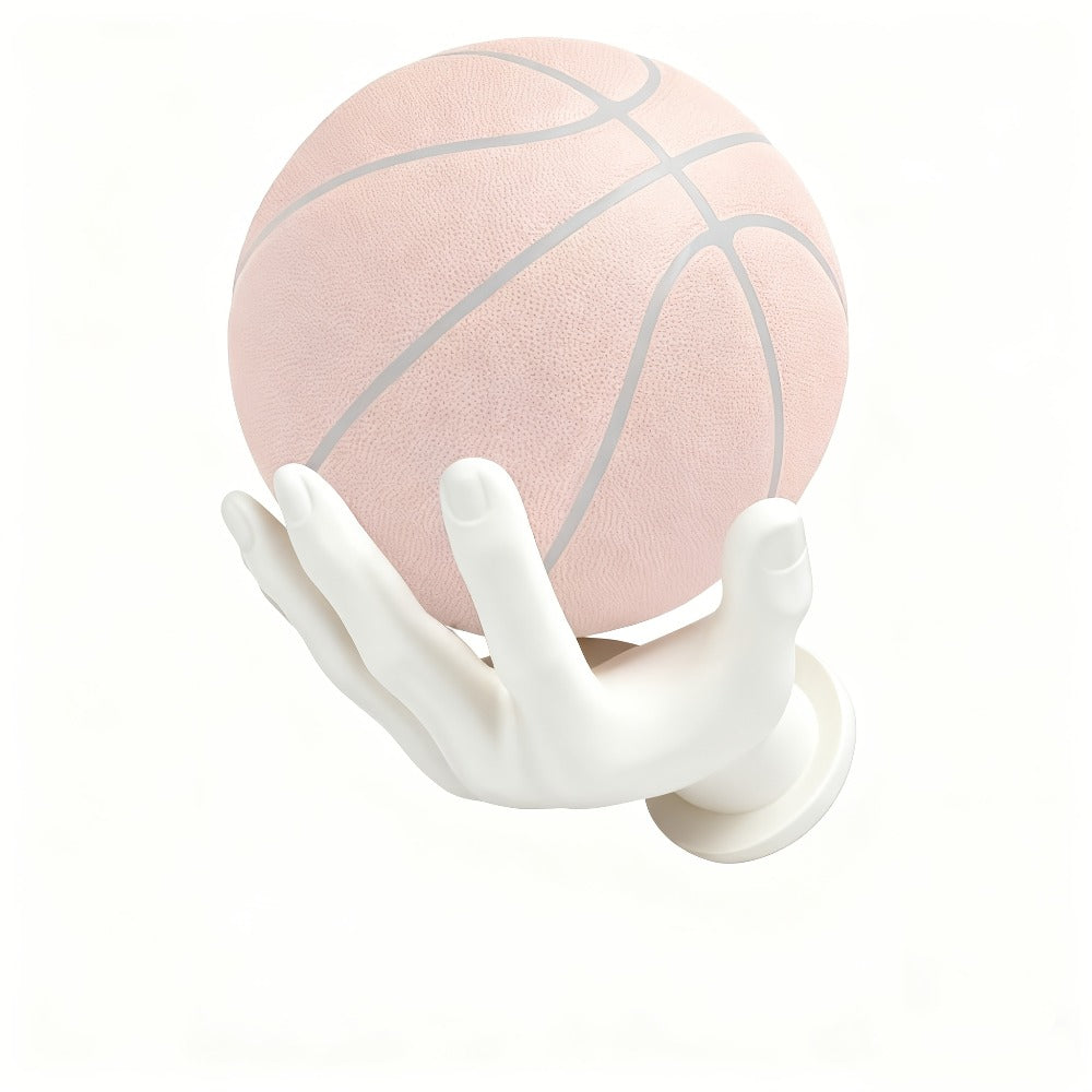 Wall Mounted Hand Shape Sports Ball Display Shelf - Decorative Storage Organizer for Laundry Rooms, Closets and Home Organization