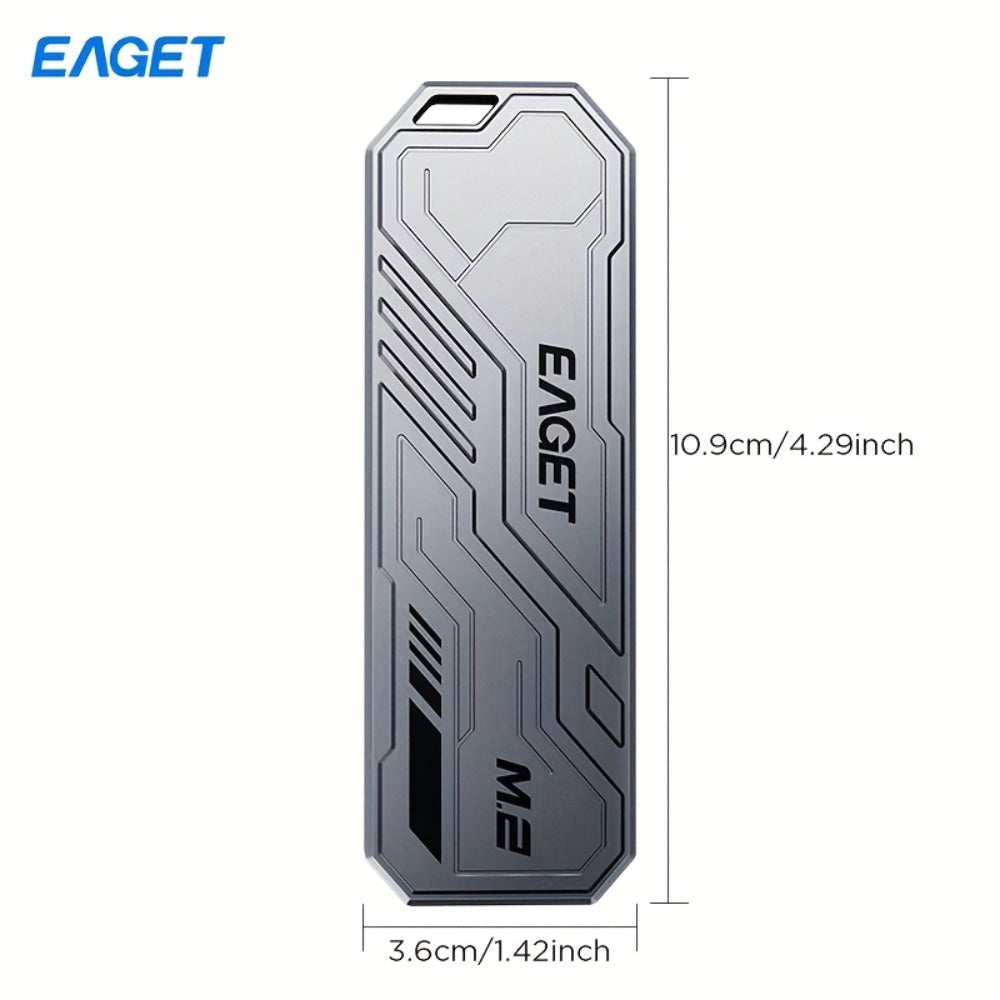 SE910D NVMe SSD Enclosure USB-C 10Gbps – Aluminum M.2 PCIe & NGFF SATA External Case, USB 3.2 Gen 2 Type-C Adapter, Portable Solid State Drive Enclosure for PC, Mac, Laptop