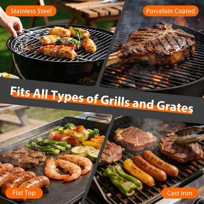 Electric BBQ Grill Brush Cordless Rechargeable Grill Cleaner with 800 RPM Rotating Head, 2000mAh Battery, 304 Stainless Steel Bristles – Outdoor Grilling Tool, Father's Day Gift
