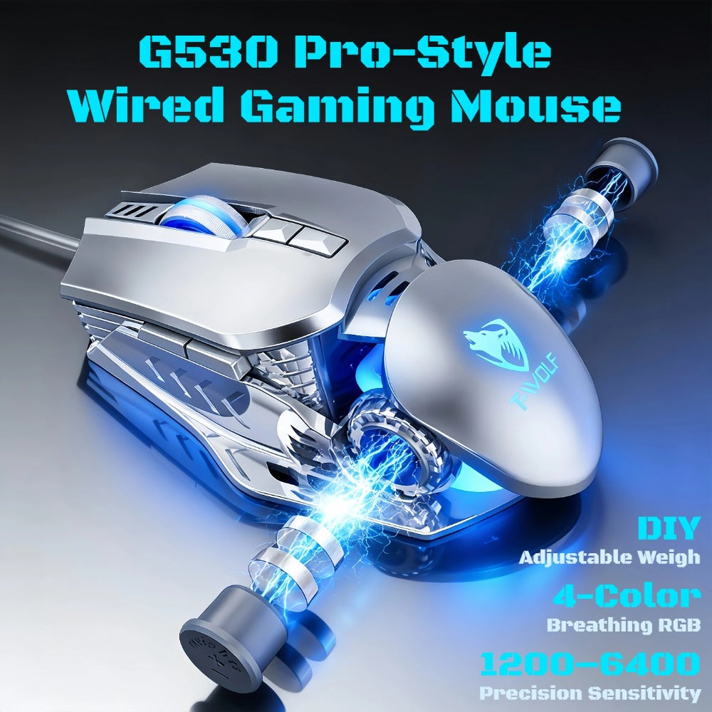 Programmable RGB Gaming Mouse Wired Pro-Grade with Turbo Click Multi-Mode DPI Sensitivity Dynamic for an Everyday Personal Care Routine