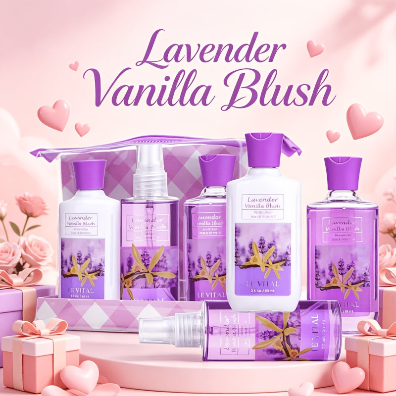 Bath and Body Gift Set in Cherry Blossom, Lavender Vanilla, Vanilla Coconut or Lotion and Mist Options