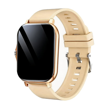 Calling Smartwatch for Men Women Heart Rate Monitor Sleep Tracker Multiple Sport Modes Music Control Weather IP67 Waterproof Magnetic Charging Android iPhone Compatible – Black Pink Silver Gold