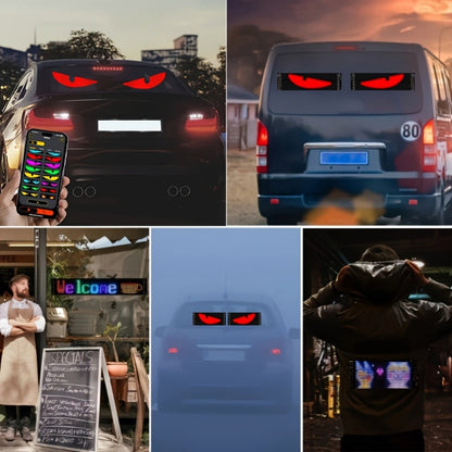 Devil Eye LED Headlight Panels 2 Pack Flexible RGB Matrix App & Remote Control - USB 5V for an Everyday Personal Care Routine