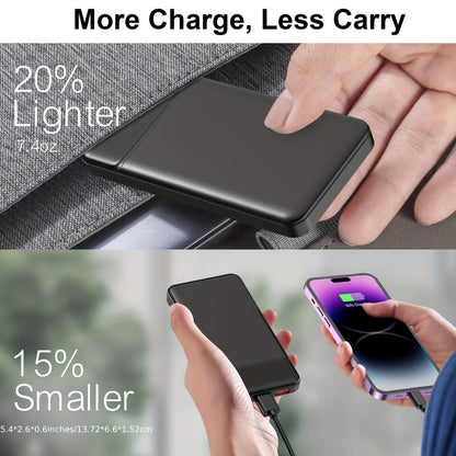 Power Bank 10000mAh 5V for Heated Clothing with PD 22.5W Charging in Black or White Battery Pack