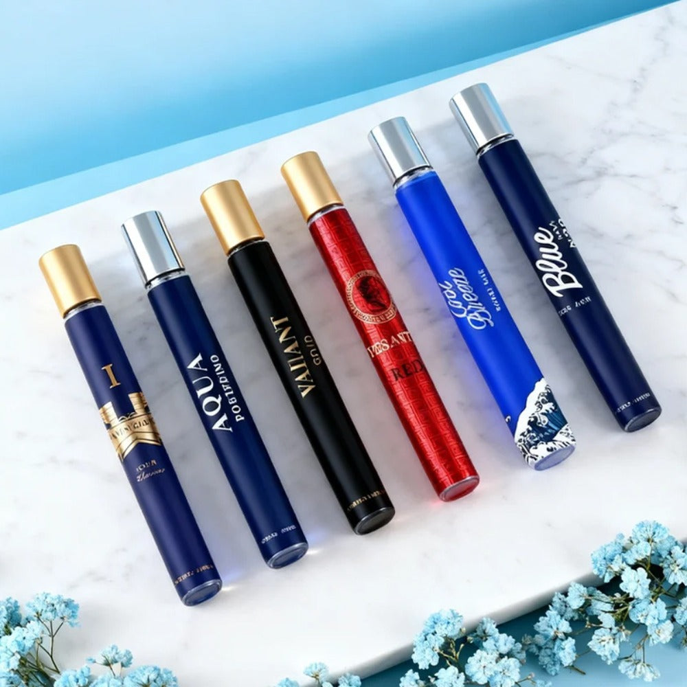 Eau de Toilette Six-Piece Men’s Fragrance Spray Set with 35ml Bottles in Mixed Color Boxes