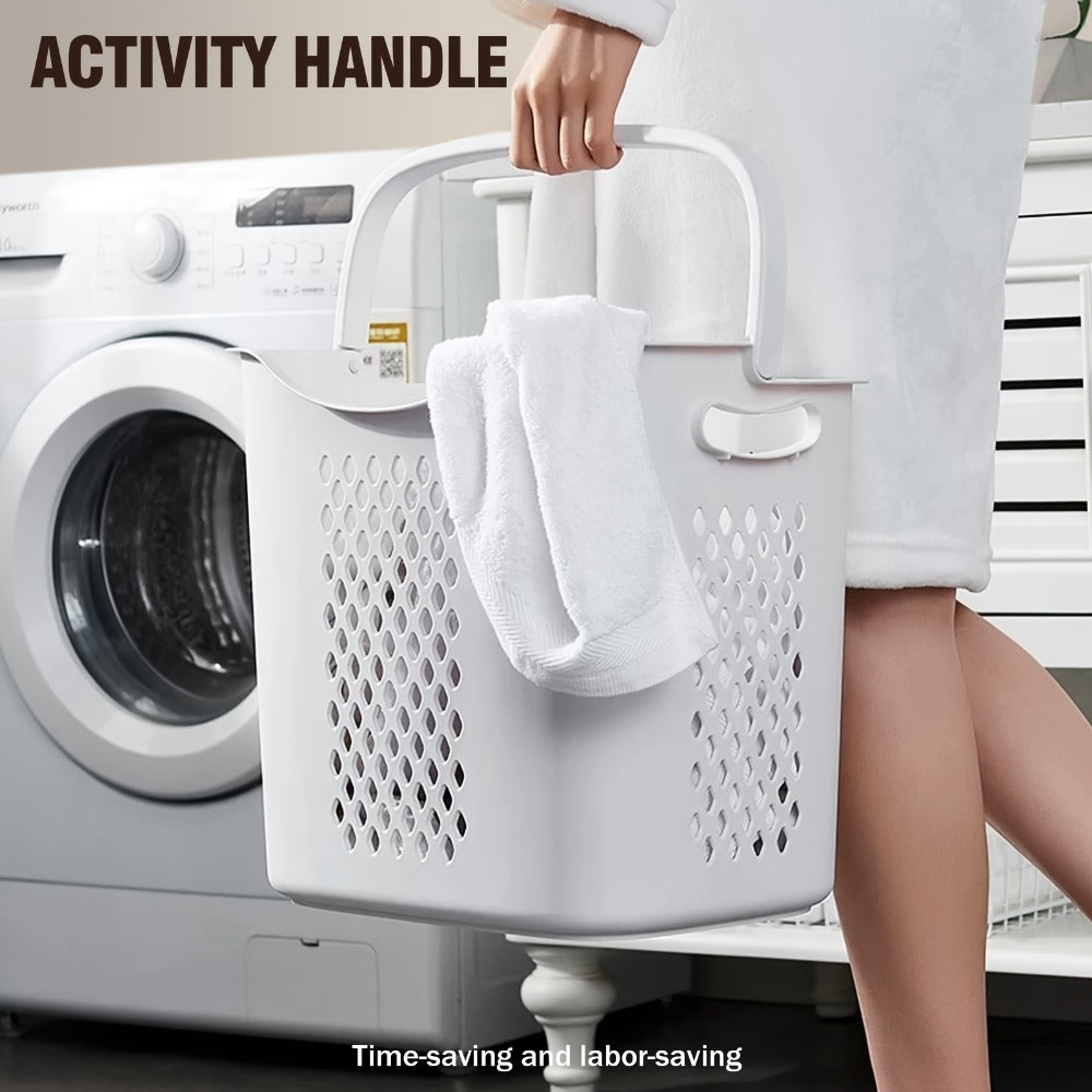 Two-Tier Rolling Laundry Hamper Cart with Removable Baskets for Bathrooms, Bedrooms and Laundry Rooms