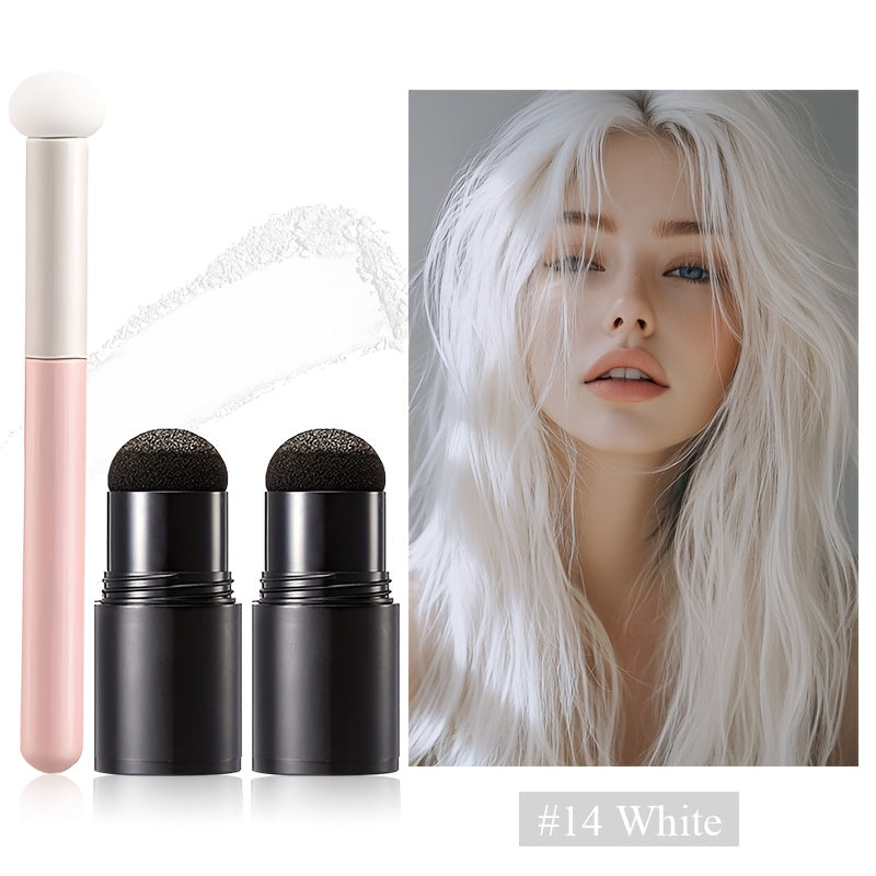 Root Touch Up Powder Stick with Brush — Instant Hair Root Concealer & Eyebrow Filler | Concentrated Paste Formula for Targeted Gray Coverage | 8 Shades for Women & Men All Hair Types