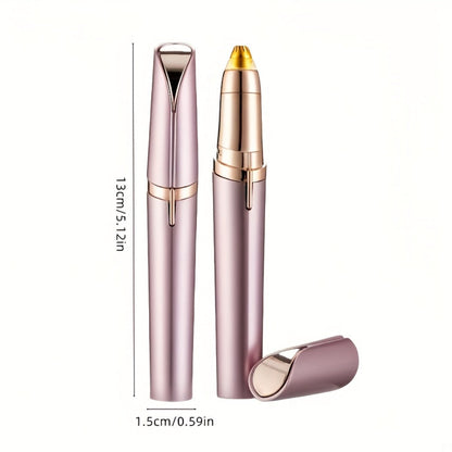 Two-Piece Rechargeable Eyebrow Trimmer Set in Pink, White or Three Colorful Finish Options for Facial Grooming