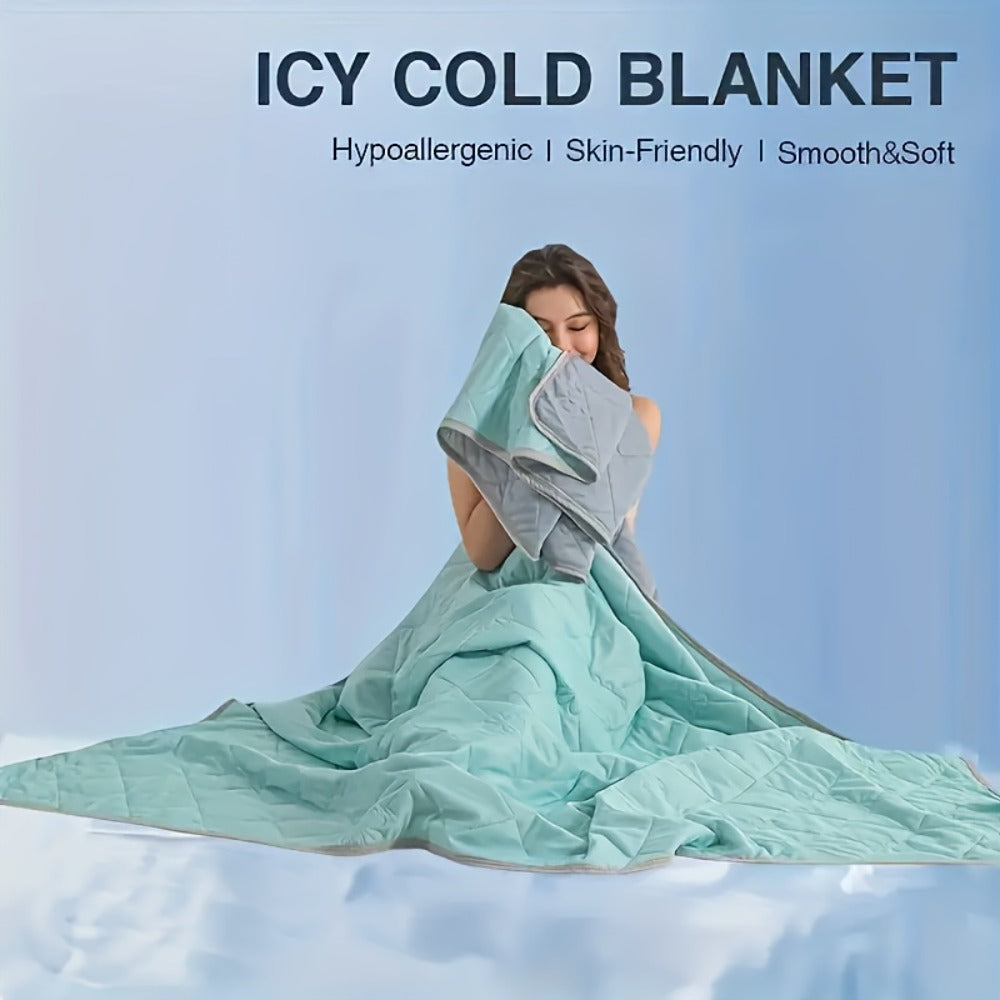 Diamond-Quilt Summer Blanket in Light Violet or Light Green with Three Metric and Inch Size Options