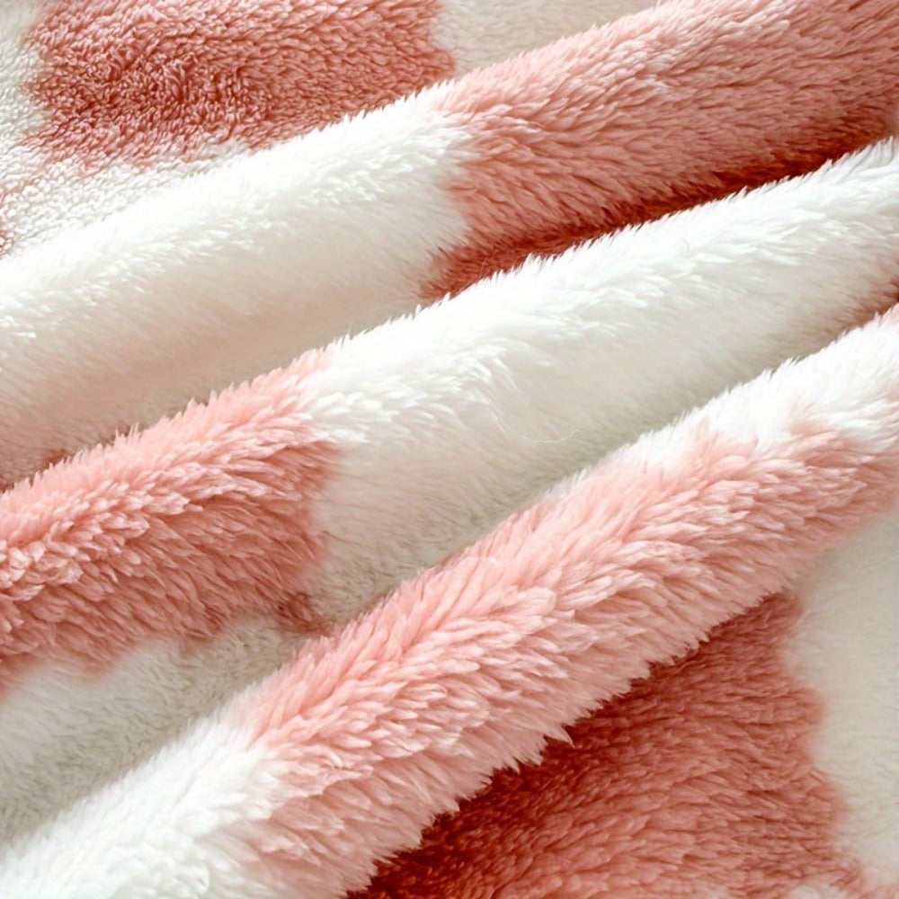 Plaid and Panda Flannel Blanket with Six Design Labels and Four Sizes from 39.37 x 59.06 to 78.74 x 90.55 Inches