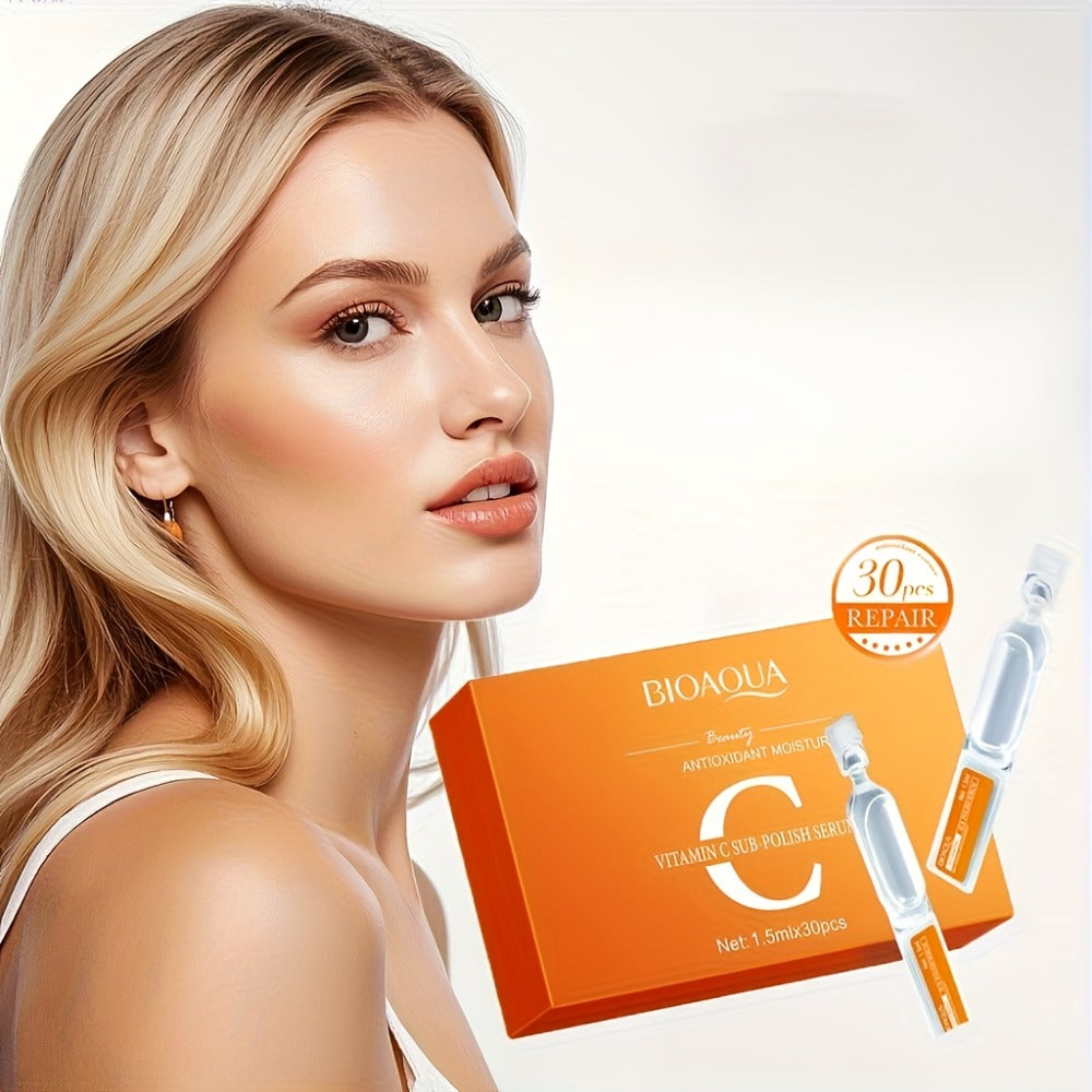 Face Serum BIOAQUA AM and PM Essence Set with 30 Vitamin C and 30 Retinol Single-Use Portions