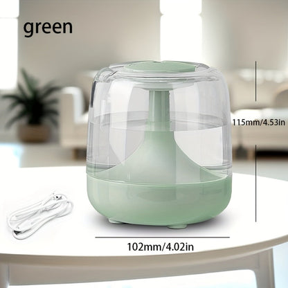 USB Humidifier with 7-Color Night Light – Silent 26dB Double Mist Visible Water Tank 24-Hour Runtime for Bedroom Living Room Office Desktop Home Decor Gift