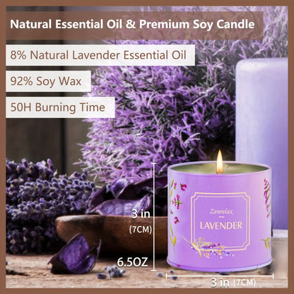 30oz Four-Scent Candle Set in Metal Jars with Fitted Lids, Single-Set or Two-Set Package Options