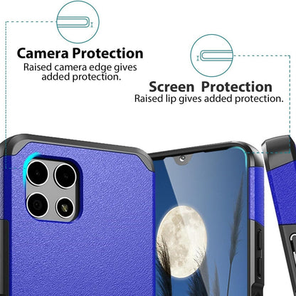 Revvl 7 5G Case Heavy Duty Dual Layer Shockproof with Magnetic Support – Hybrid Hard PC TPU Drop Protection Cover for T-Mobile Revvl 7 5G with Raised Bezels & Precise Cutouts