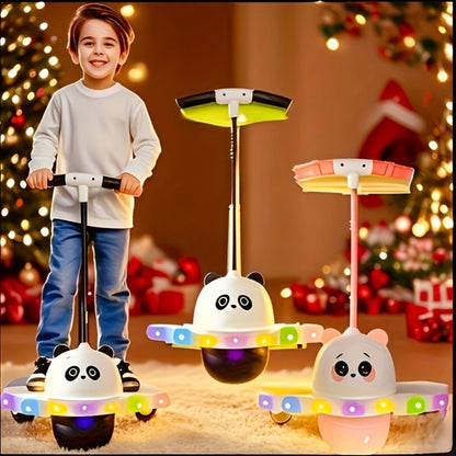 LED Pogo Ball with 80cm Handle, 43cm Bounce Board, Thick Pedals and Pink or Black Color Options