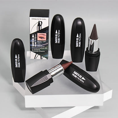 Six-Color Twist-Up Cream Liner Set for Makeup in Brown, Black and Red-Brown Shades with 3g Sticks