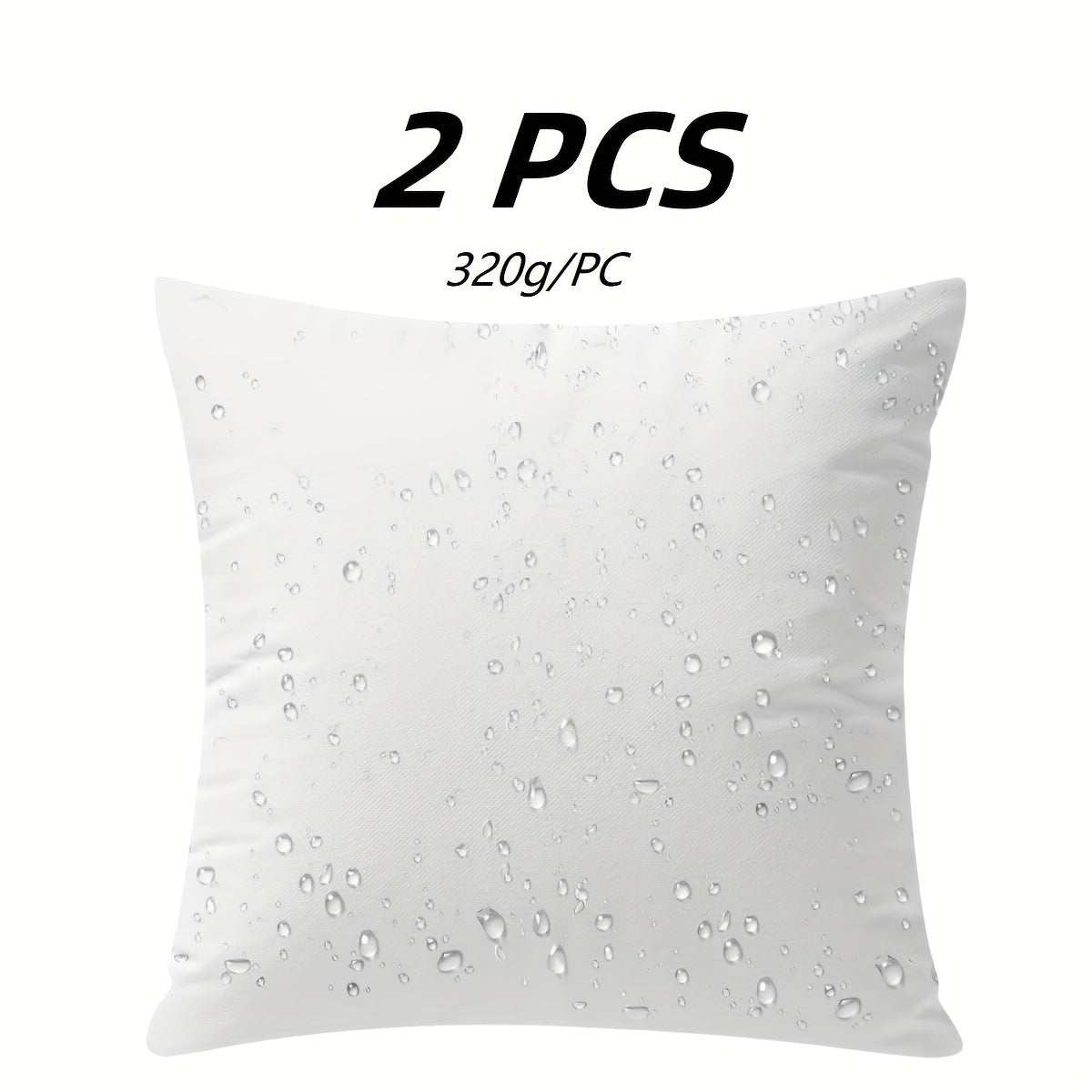 Square and Lumbar Throw Pillow Insert Set in Five Sizes with Two- or Four-Piece White Pack Options