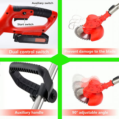 Cordless Electric Weed Wacker | Handheld Lawn Trimmer Garden Yard