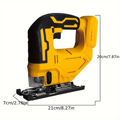 Cordless Jigsaw Compatible with Dewalt 20V Battery – LED Work Light, 0°-45° Bevel, 3 Orbital Settings for Straight Curved & Circular Cuts