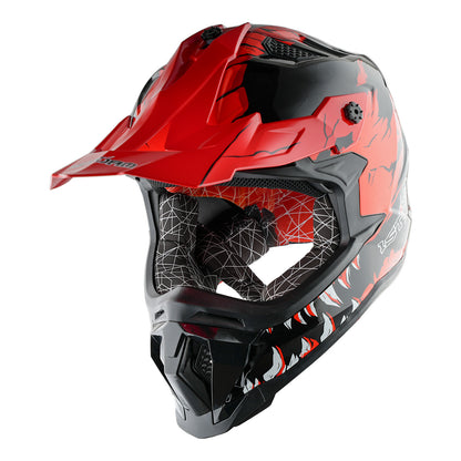 Dirt Bike Helmet Adult Motorcycle ATV Off-Road Track Style Lightweight Aerodynamic Thermoplastic Shell Removable Washable Padding Glossy UV Finish, Multiple Colors XS-XXL