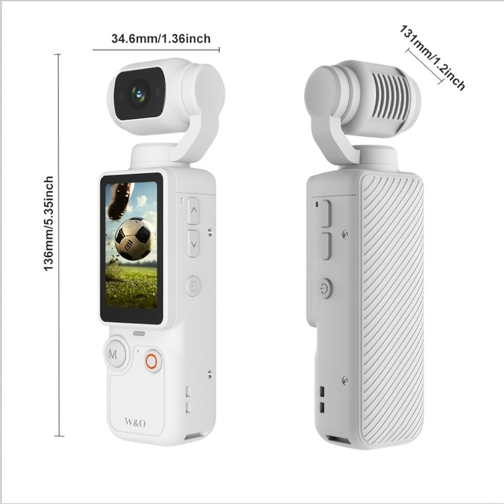4K UHD Vlogging Action Camera 180° Rotating Lens Anti-Shake 1.9" Screen 2000mAh Battery – Lightweight Travel Cam with Image Stabilization for Vlogging, Hiking & Outdoor Sports | Gift for Teens & Adults