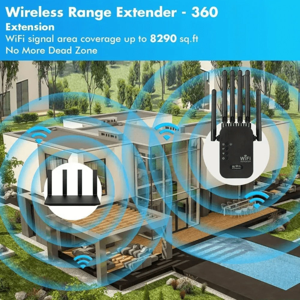 Wall-Piercing WiFi 6 Extender with 6 Antennas, Portable Wide Coverage Repeater, Stable Connection for Home Office Coffee Shop Co-Working Space, All Smart Routers Compatible, Multiple Editions