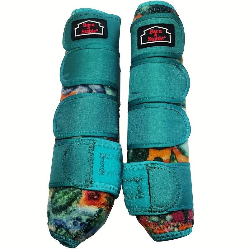 Horse Leg Wraps & Sports Boots – Ultra-Breathable Impact-Resistant Protective Boots for Front & Rear Legs, Endurance Training, 5 Patterns, Small Medium Large, Single & 2-Pair Sets