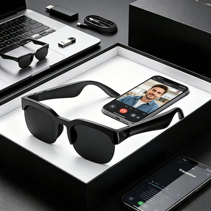 Smart Glasses Translation Eyewear with 160+ Listed Languages and Source-Listed AI Meeting Summaries