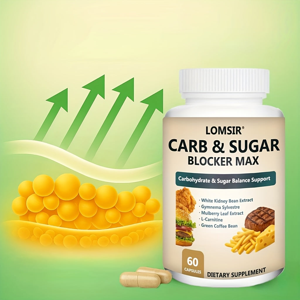 Dietary Supplement White Kidney Bean, Gymnema, Mulberry Leaf and L-Carnitine Capsules, 60 Count