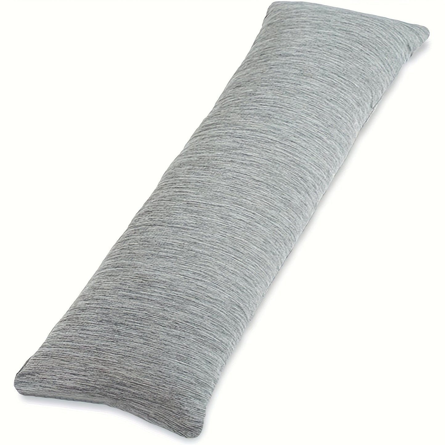 Full-Length Body Pillow, 20 x 54 Inches, Adjustable Fill in Cooling Grey, White or Pink for Adult Beds