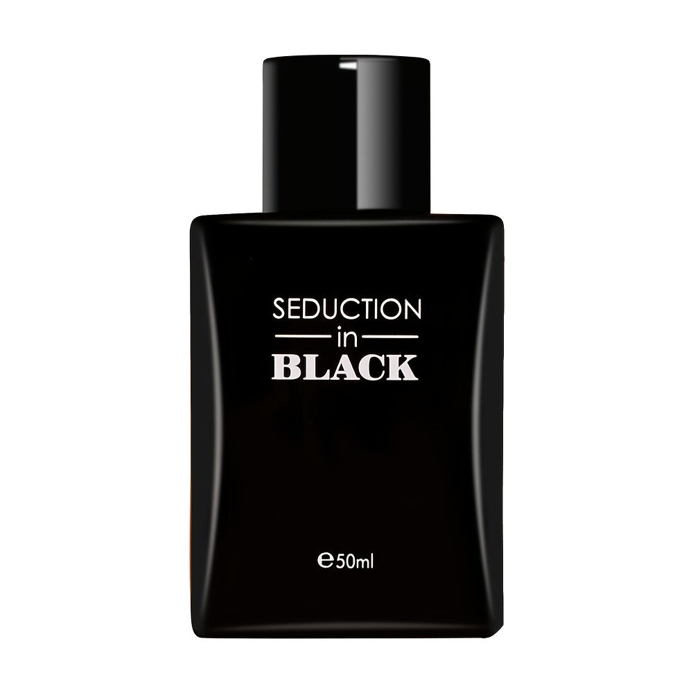 Cologne Eau de Toilette for Men SEDUCTION in BLACK 50ml Spray with Black Bottle and Boxed Presentation