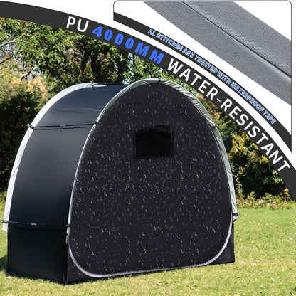 Bike Storage Shed Tent Outdoor Waterproof Bicycle Cover Shelter 210D Oxford PU4000 for 2-3 Bikes Lawn Mower Garden Tool Storage