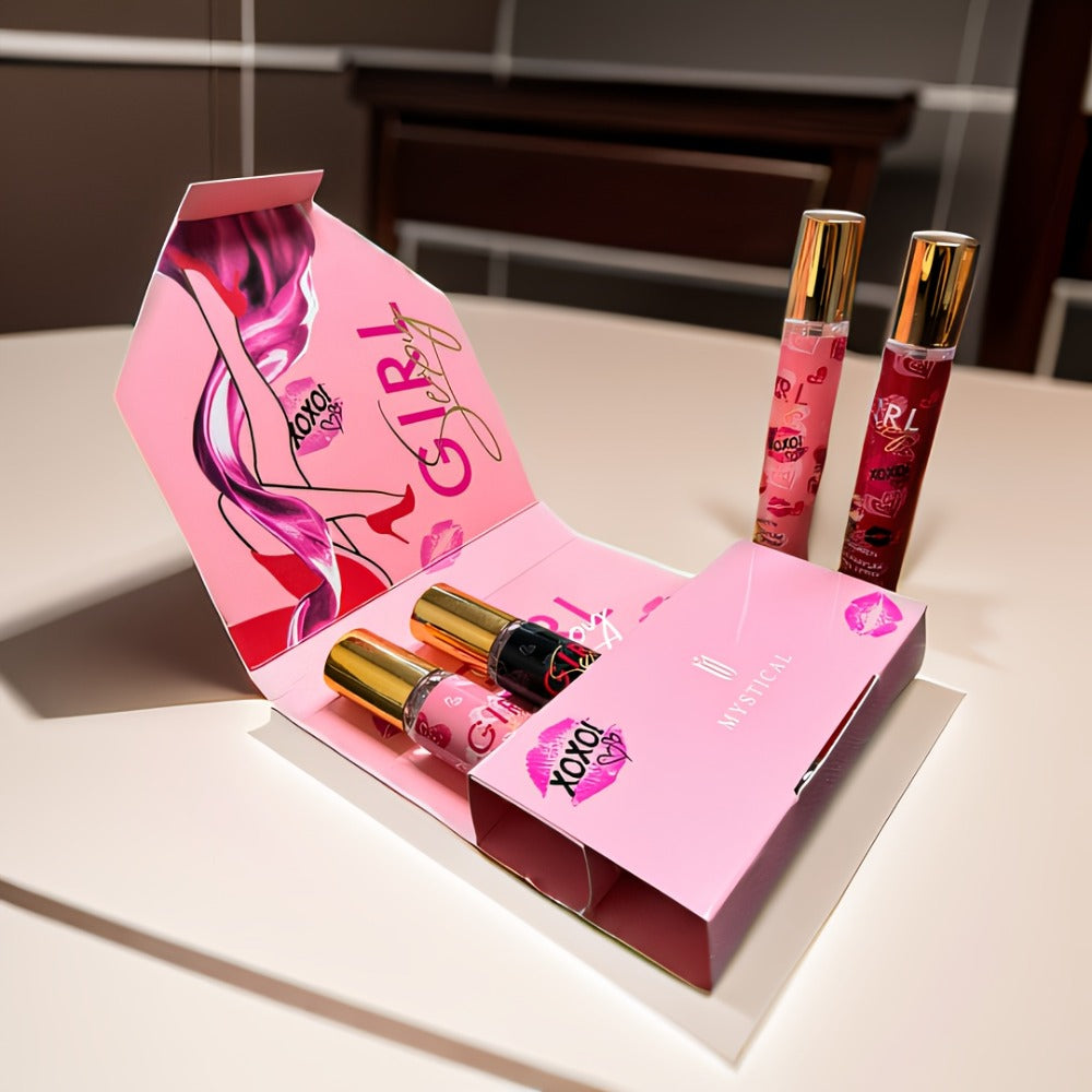 Women's Perfume Gift Set 4 Piece Travel Size Spray Kit - MYSTICAL Long Lasting Fresh Floral Scent Unisex Fragrance for Her Birthday Valentine's Day