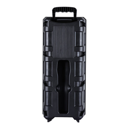 Bluetooth Speaker DAFENG Dual 6.5-Inch Karaoke Trolley with Wired Microphone, LED Lights, USB, TF and AUX