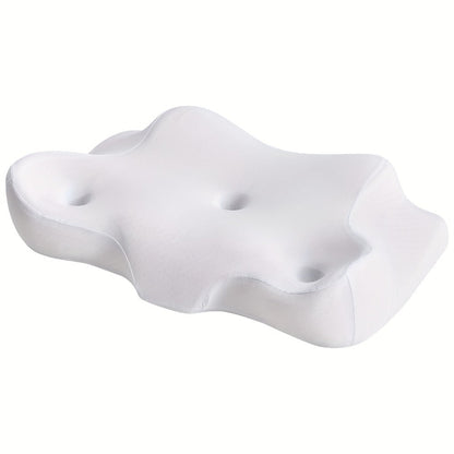 Memory Foam Cervical Pillow Ergonomic Contour Neck Support Orthopedic Bed Pillow for Side Back Stomach Sleepers with Cooling Pillowcase Queen King