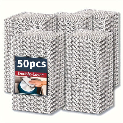 Stainless Steel Kitchen Scrubber Wire Cleaning Cloth Scratch Resistant Reusable Dish for Home Cooking, Dining and Outdoor Meals
