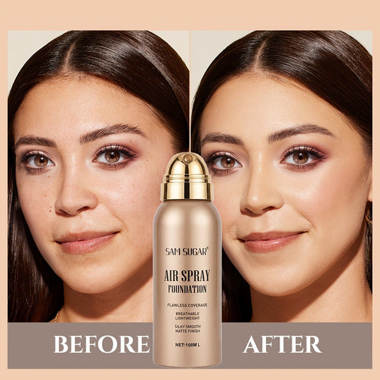 Waterproof Matte Foundation Spray — Long-Lasting Full Coverage Liquid Foundation, Sweat-Proof Transfer-Resistant Oil Control, Natural Finish for All Skin Types, 4 Shades for Women