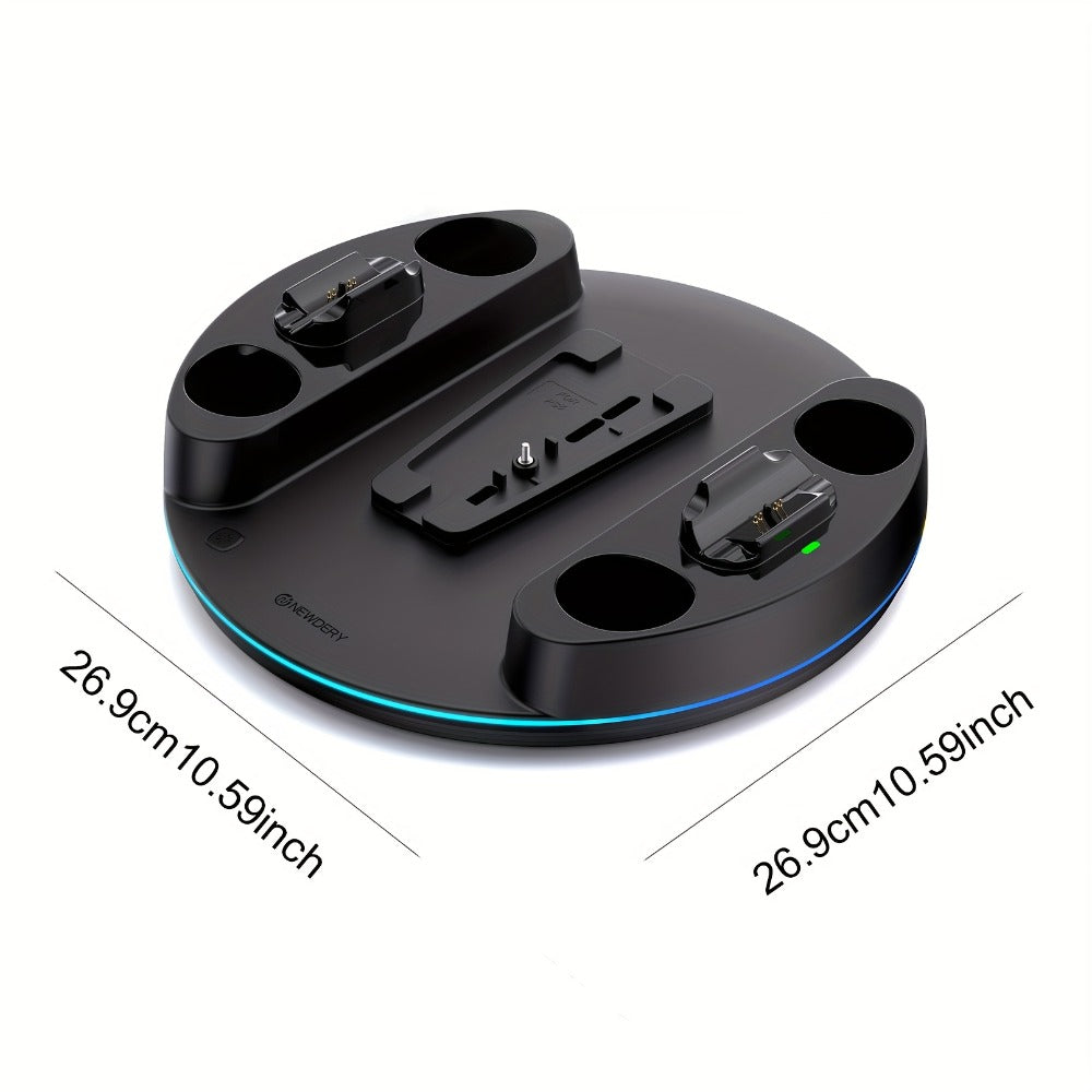 PS5 Charging Station with RGB Light Stand for PS5 Slim PS5 Pro - Fast Dual Controller Charger Compatible with All PlayStation 5 Console Models